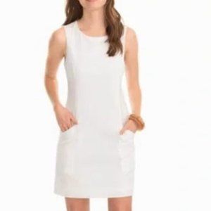 NWT Southern Tides White Stretch Seersucker Sheath dress Sz 8